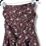 Veronica Beard NWT Merlot Multi Floral Print Taras Silk Ruched Mini Skirt Size 4 Photo 2