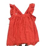 LC Lauren Conrad Lauren Conrad Flocked Ruffle Sleeveless Tank Top 3X Women's Shirt Spanish Coral Photo 2