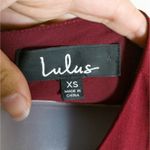 Lulus  Wine Red Shift and Shout Mini Shift Dress Short Sleeve Women's XS Photo 2