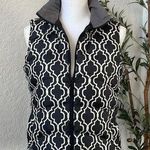 Lands' End Lands’ End Women’s Classic Full Zip Geometric Print Puffer Vest Size XS Photo 0
