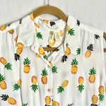 Japna  | Pineapple Print Sleeveless Tie Front Top Sz L Photo 1