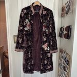 Boston Proper Heavily embroidered velvet long jacket Photo 1