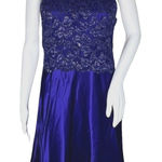 Boulevard de Paris Dress Womens‎ 6 Blue Glitter Fit & Flare Dance Formal Vintage Photo 0