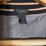 J.Crew Striped Cotton Sweatshirt Blazer Jacket Women's Medium Black Tan Preppy Photo 6