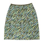 Old Navy NWOT  Mini Skirt Size M geometric striped print y2k blue green brown Photo 0