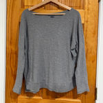 Vince  100% Cotton Long Sleeve Crew Neck Tee Shirt Top Gray M Minimalist Luxury B Photo 0