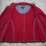 Talbots Red Navy Striped Cotton Blazer Jacket 3/4 Sleeve Nautical Women's 2X Photo 5