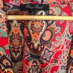 Honey Punch  Mixed Print Bohemian Kimono Red and Blue Large Lightning Photo 3