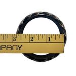 Vintage Lucite Bangle Bracelet Black Gold Mosaic Chunky Retro Statement Jewelry Photo 14