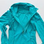Lululemon  1/2 Zip Pullover Surge Teal Long Sleeve Size 4 Reflect Rulu Soft Layer Photo 2