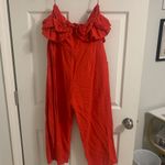 Red Ruffle Jumpsuit Size M Photo 5