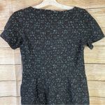 Maggy London floral lace fitted asymmetrical neckline black/ green dress Size 10 Photo 12