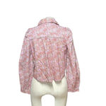Love Shack Fancy Sansom Puff Sleeve Blouse In Warm Taupe Sienna Floral Size XS Photo 4