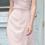 Brandy Melville  Robbie Wrap Pink Floral Midi Dress Photo 0