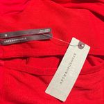 Anthropologie  V-Neck Ruched Mesh Long Sleeve Midi Dress True Red Size 2X Photo 5