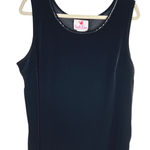 Quacker Factory Vintage Black Velvet Tank Top Embellished Neckline Plus Size XL Photo 0