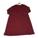 J.Jill  Wearever Collection Knit Dress Burgundy XL Long Sleeve Ribbed Stretch Photo 8