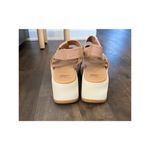 Sorel Dayspring Slingback Sandal, Honest Beige Leather Woven Straps Women's 10 Photo 4