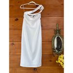 Lulus  Hold Your Attention Ivory One-Shoulder Sleeveless Midi Dress Wedding Sz L Photo 3