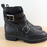 Bernardo NEW Anthropologie Durban Leather Moto Boots Black Women’s Sz 9 Photo 1