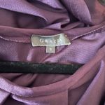 Gracia  Size Small Plum Purple Ruffle Cocktail Party‎ Top Stretchy Photo 3