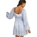Altar'd State Altar’d State Mattie satin long-sleeve tiered light blue dress - large Photo 9