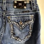Miss Me  Mid Rise Easy Bootcut Jeans Medium Wash Rhinestone Western Blue 28 Photo 1