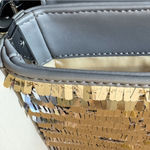 Anthropologie BIBI LOU  Silver & Black Sequin Shoulder Bag Photo 13