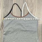 Terez NWT  Gray Colorblock TLC Y-Back Athletic Workout Fitted Tank Top Size L Photo 2
