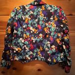 Ellen Tracy  Cardigan Sz 10 Artsy Open Front Cottage Boho Charm School Floral Photo 5