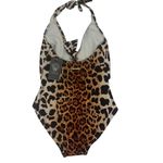 Vince Camuto Tie Front Halter One Piece Swimsuit - Jungle Cat 4 S Photo 4