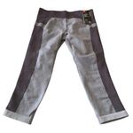 Under Armour  athletic Compression Leggings Medium Size Gray & purple crop NEW Photo 0