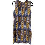 Tory Burch  Kiersten Linen Blend Sleeveless Ikat Print Sheath‎ Dress Size 8 Retro Photo 1
