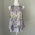 Free People light purple embroidered floral tank top size XS Photo 1