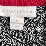 Charter Club  long sleeve dresss shirt button front with collar with red accent Photo 1