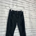 RSQ High Rise Slim Straight Jeans Black Distressed Women’s 30x30 Stretch Denim Photo 2