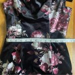 Black Halo Black Floral Velvet Knee Length Sheath Dress Size 0 Photo 4