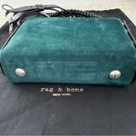 Rag and Bone Atlas Suede & Leather Crossbody Shoulder Bag GREEN BLACK Photo 8