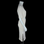 4th and Reckless Womens Small Cream Textured Midi Dress Cutout Short Sleeve Photo 11