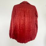 Pretty Little Thing Satin Bohemian blouse top XSMALL burnt orange long sleeve NWOT Photo 8