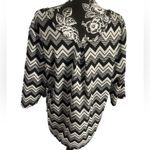 Como vintage Modern Black & White Top Size 1X Photo 2