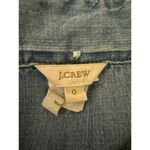 J.Crew Women's Blue Long Sleeve Pocket Button Down Denim Jean Shirt Top Size 0 Photo 2