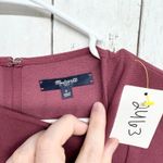 Madewell Shirt Women Size Small Burgundy Round Neck Short Sleeve Blouse Business Photo 1