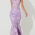 Jasz Couture Baby Blue Floral Prom Dress Photo 0