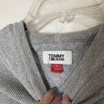 Tommy Hilfiger tommy jeans logo band cropped knit hooded sweater size medium Photo 3