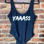 No Boundaries  Black Yaaass Scoop Back One Piece Swim Bathing Suit Size XL 15-17 Photo 0