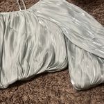 Versona Green Ruched Off-the-Shoulder Blouse Photo 3