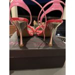 Betsey Johnson  Ainsleyy Women's Heeled Sandals Shoes Size 9 Red Multi Floral‎ Photo 6