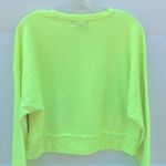 Hot Topic NWT Womens medium pullover neon yellow yin yang cropped sweatshirt Photo 6