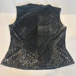 Harvé Benard HARVE BENARD Sleeveless Black/Shiny/Sheer Velvet Blouse Like New‎ Sz 8 Photo 3